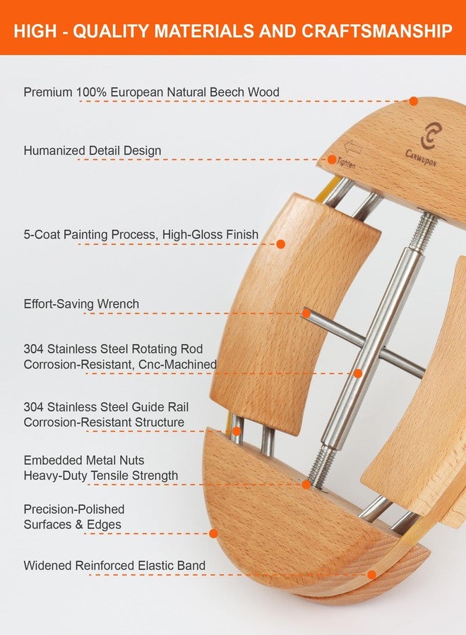 CANWUPON Hat Stretcher for Fitted Cowboy Hats Stretchers for Men - 4 Way Expander Extender Shaper Widener XL Large Size Enlarger (4 Way Wood) - Image 5